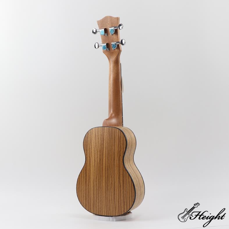 HS04 soprano zebra wood ukulele 4